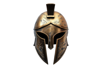 Spartan helmet isolated on white background