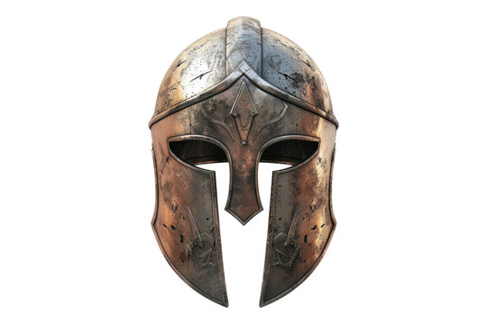 Spartan helmet isolated on white background