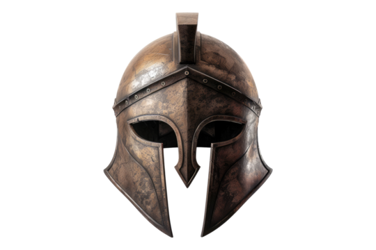 Spartan helmet isolated on white background