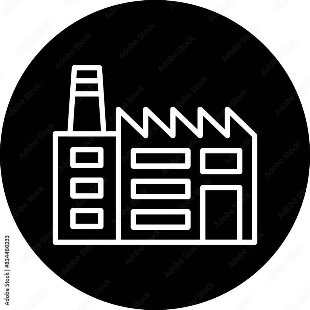 Poster vector design factory icon style