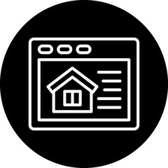Vector Design House Website Icon Style