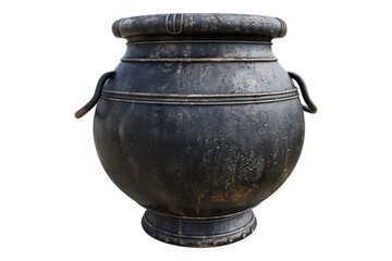 Witch cauldron isolated on white background