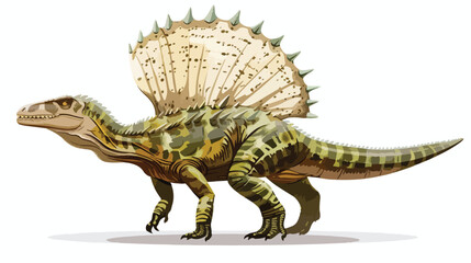 Dimetrodon prehistoric dinosaur. Dino prehistory
