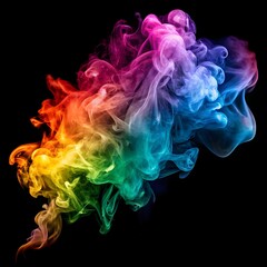 Fototapeta premium colorful smoke on a black background