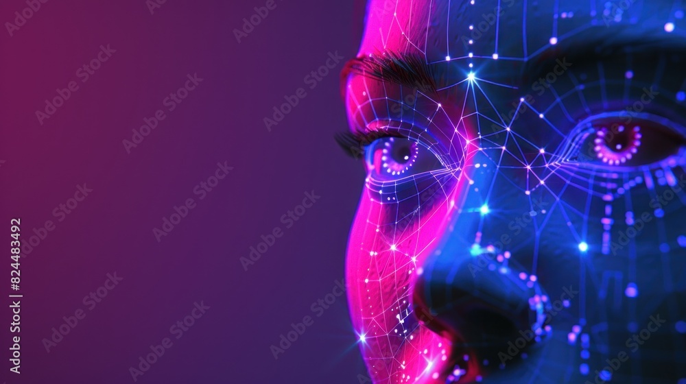 Poster facial recognition system with facial recognition interface and 3d scanning.