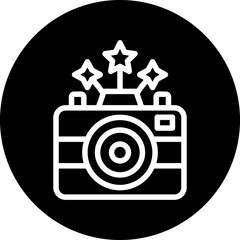 Vector Design New Year Camera Icon Style