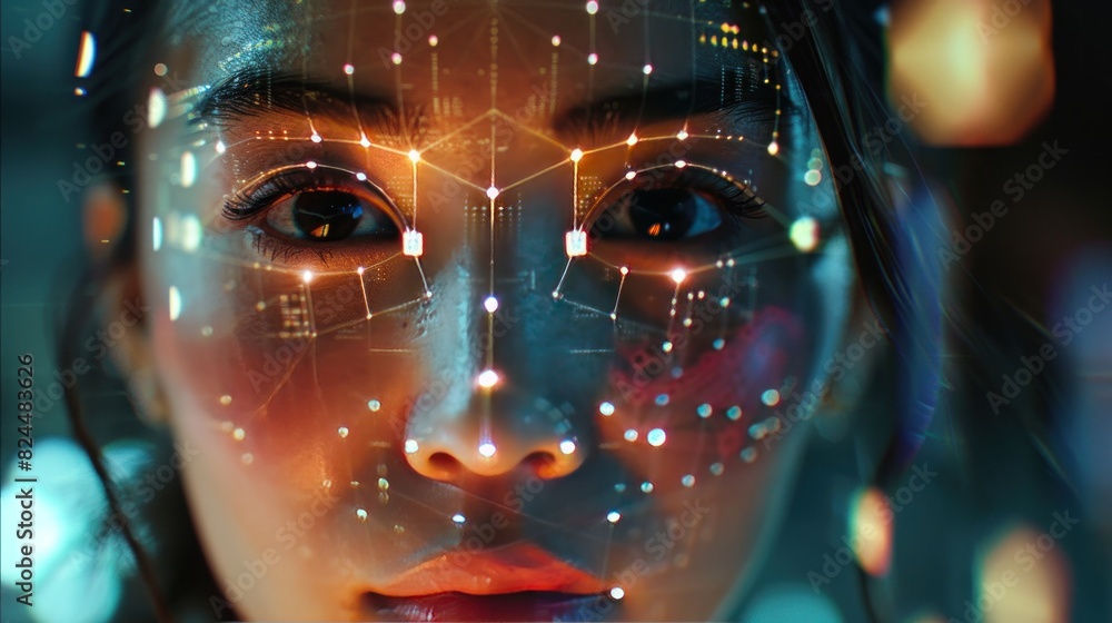 Poster facial recognition system with facial recognition interface and 3d scanning.