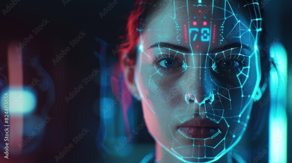 Poster facial recognition system with facial recognition interface and 3d scanning.