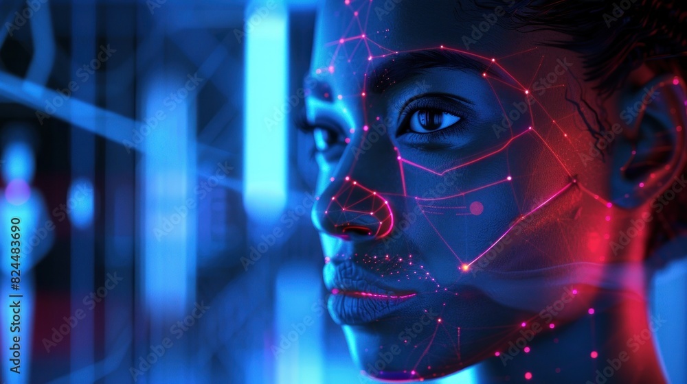 Poster facial recognition system with facial recognition interface and 3d scanning.