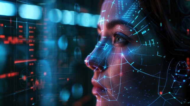 Facial recognition system with facial recognition interface and 3D scanning.