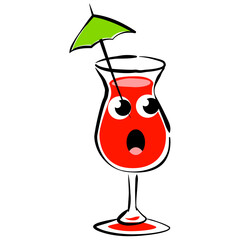 Fun cartoon characters for summer. Cartoon characters are used in summer designs.