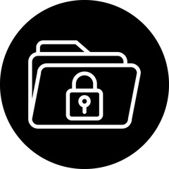 Vector Design Folder Locked Icon Style