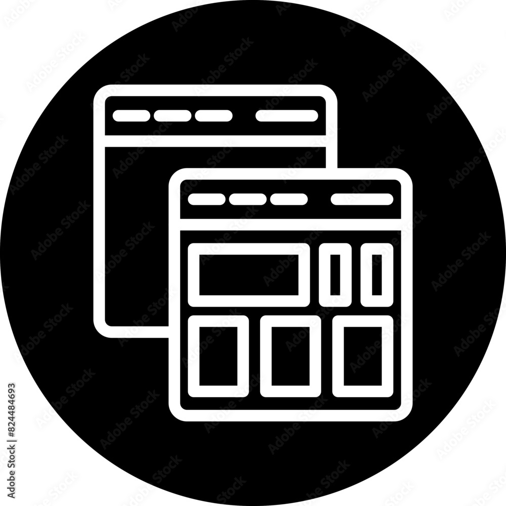 Poster vector design webpages icon style