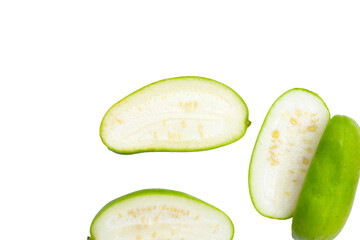 Winter melon on white background.