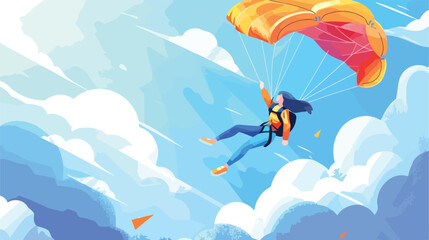 Promotion banner designs of skydiving festival. Horizo
