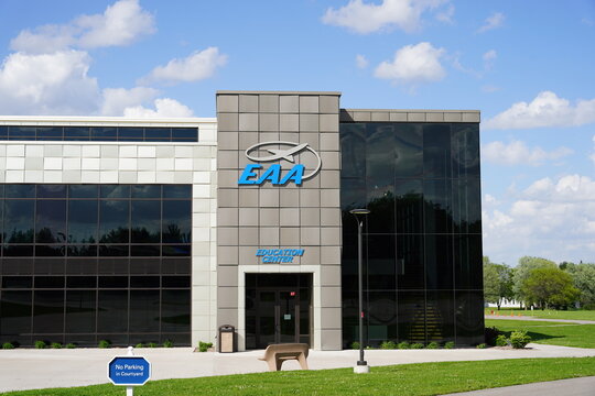 Experimental Aircraft Association EAA building and exhibit museum in Oshkosh, Wisconsin. 