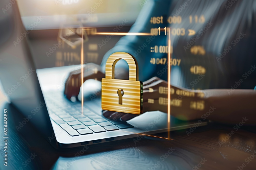 Aufkleber innovative cloud computing with advanced digital protection and modern interfaces.