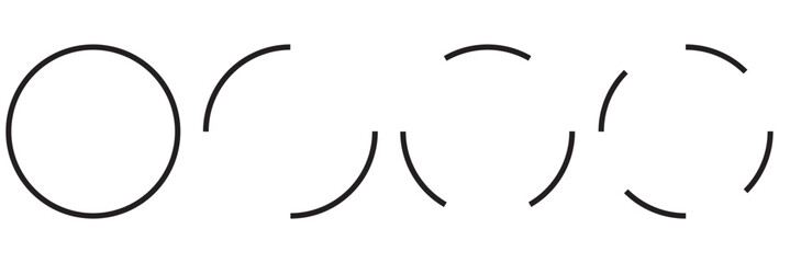 Tracing circle. isolated on white background. EPS 10