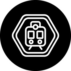 Obraz premium Vector Design Railroad Crossing Icon Style