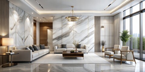interior minimalism, marble clean walls