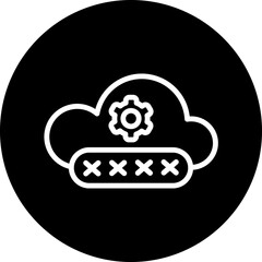 Vector Design Cloud Password Icon Style