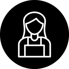 Vector Design Lady Seller Icon Style