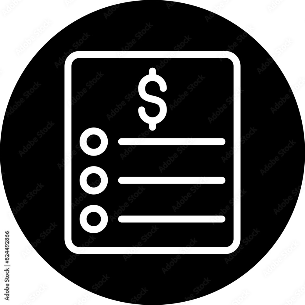 Poster vector design price list icon style