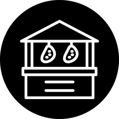 Vector Design Meat Stall Icon Style