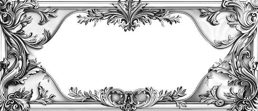 Ornate and Elegant Celebratory Border Design for Employee Appreciation Day Certificates with Vintage Inspired Calligraphic Details