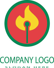 logo for company, Fire Light icon, fire light logo, Burning Match Logo, business icon, business logo, fire light icon vector illustration, t-shirt design