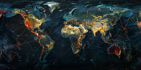 World Map Background for Global Investment Strategy.
