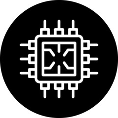 Vector Design CPU Icon Style