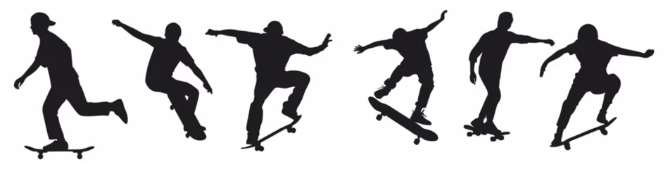 Fotobehang Skateboard skateboard silhouette collection   © Pro Silhouettes