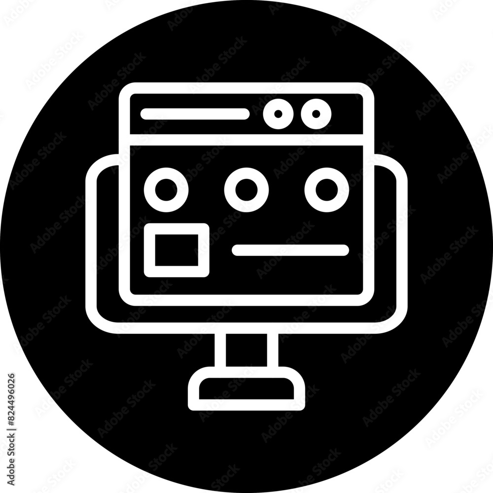 Poster vector design landing page icon style