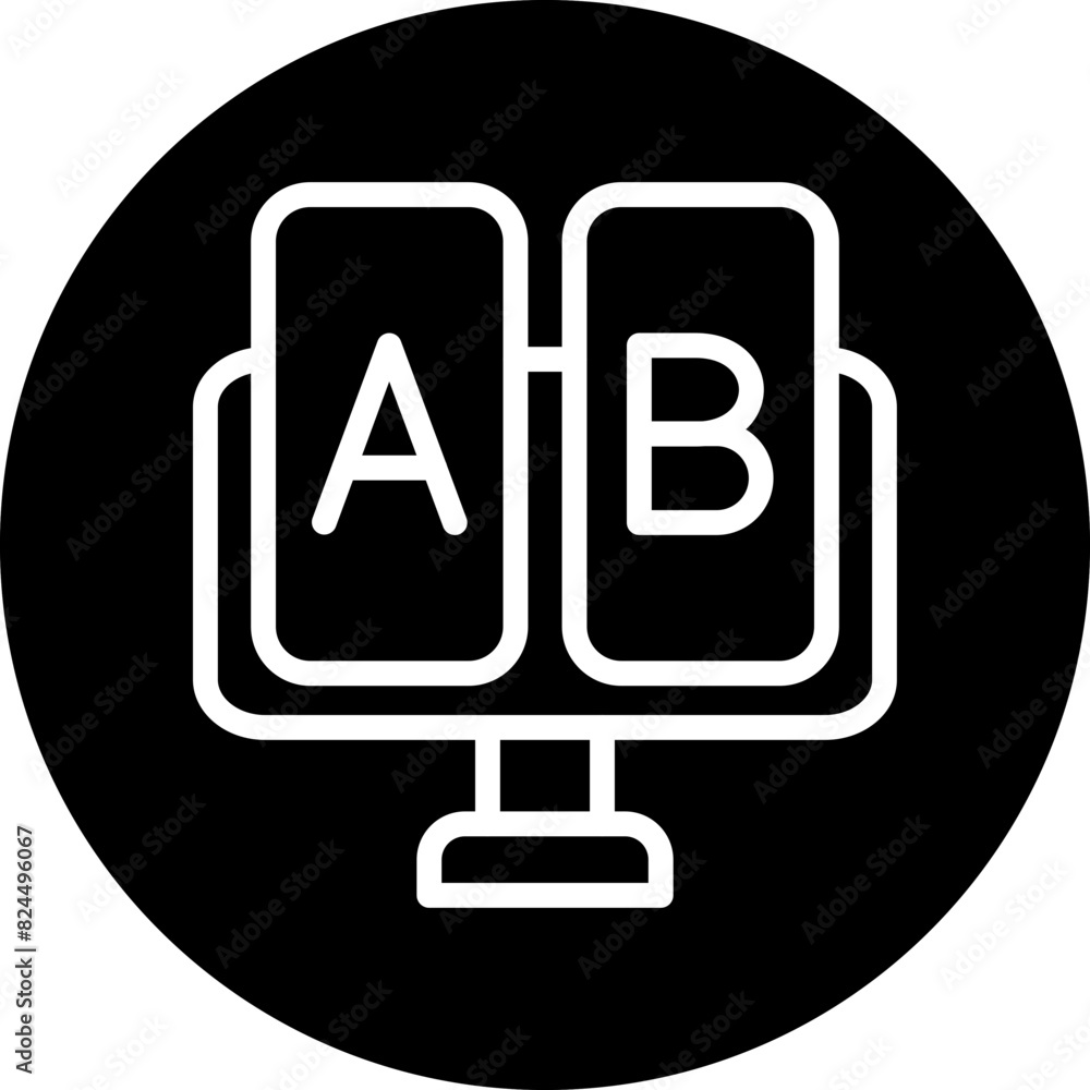 Poster vector design ab testing icon style