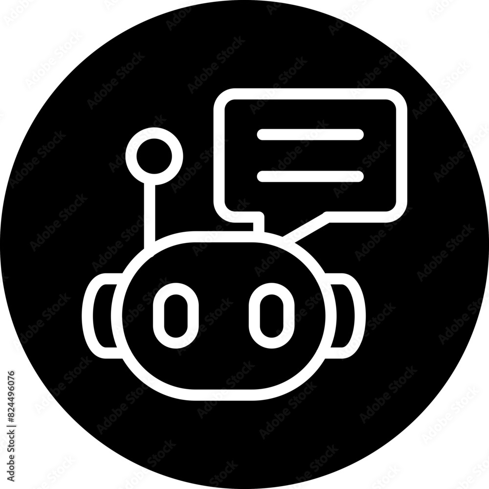 Poster vector design chat bot icon style