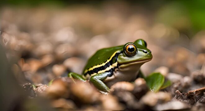 Toad or frog in the forest.