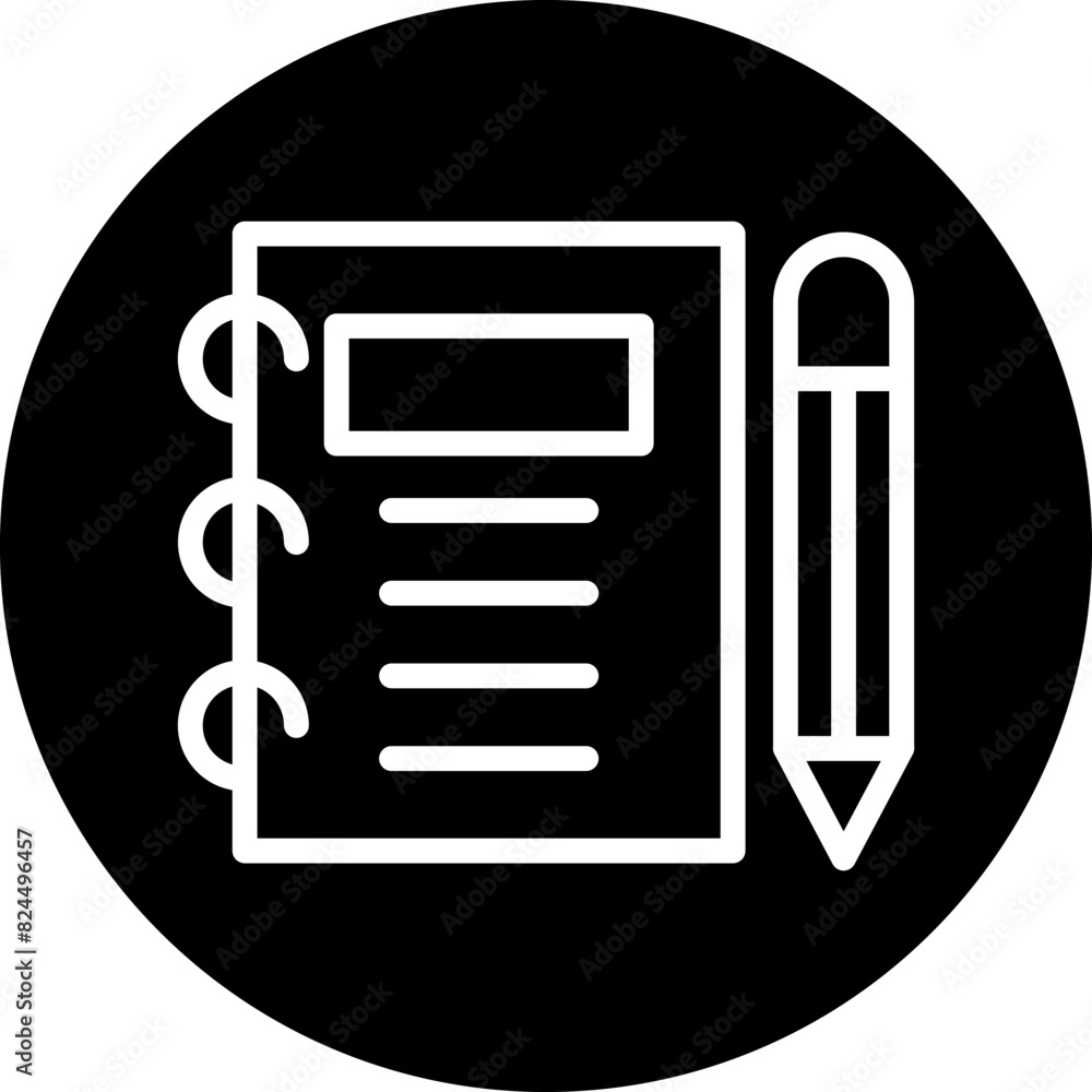 Poster vector design notebook icon style