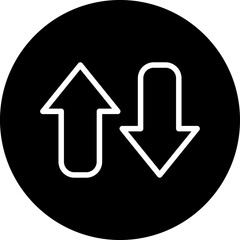 Vector Design Opposite Arrow Icon Style