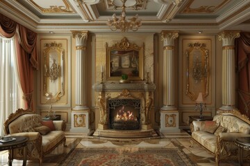 Classical Fireplace Interior