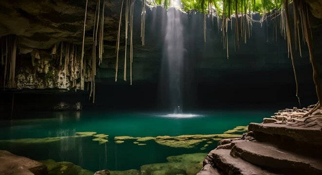 Cenote in Mexico.
