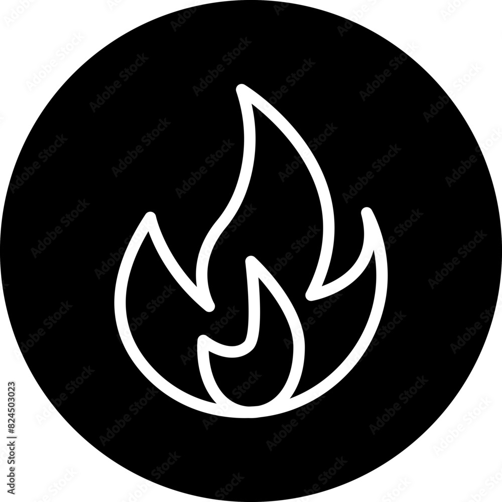 Poster Vector Design Fire Icon Style