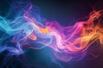 Obraz premium Vibrant abstract smoke and light design
