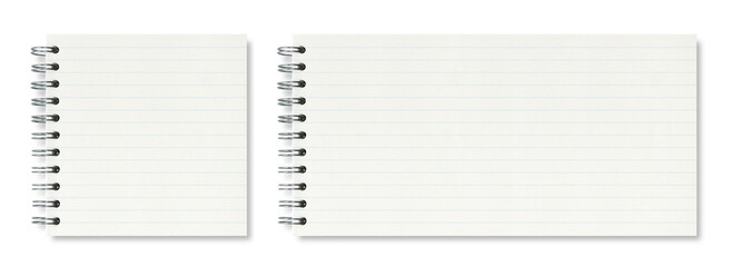 Lined spiral notebook