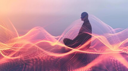 A sound wave used to heal the human body, such as through music therapy or sound meditation.