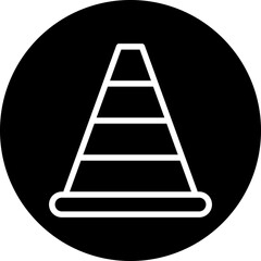 Vector Design Traffic Cone Icon Style
