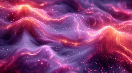 Surreal shapes with high def music wave forming dynamic patterns