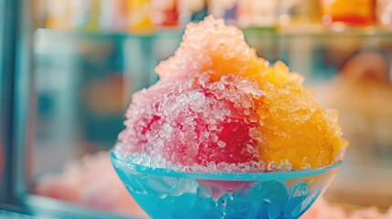Cold shaved ice Summer colors in Japan