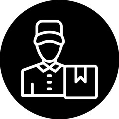 Vector Design Delivery Man Icon Style