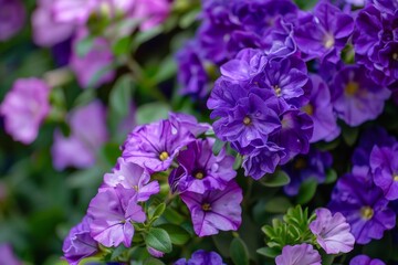 Vibrant purple flowers in bloom